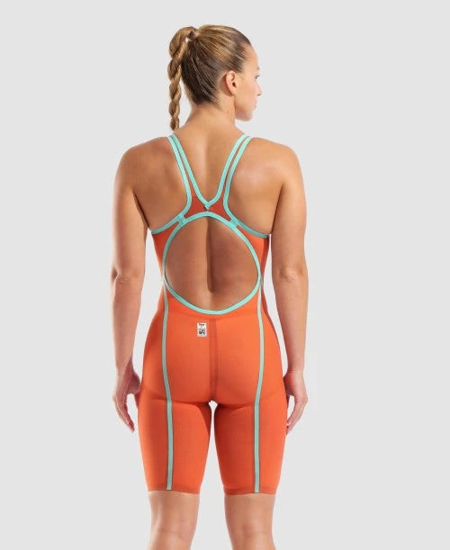 Arena Powerskin Carbon Glide NEW LE Openback Kneeskin - Sunset Coral