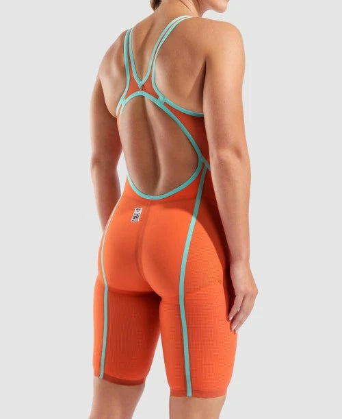 Arena Powerskin Carbon Glide NEW LE Openback Kneeskin - Sunset Coral