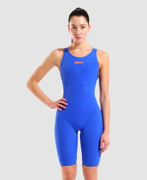 Arena Powerskin Veloce Open Back Kneeskin LE - Neon Blaze