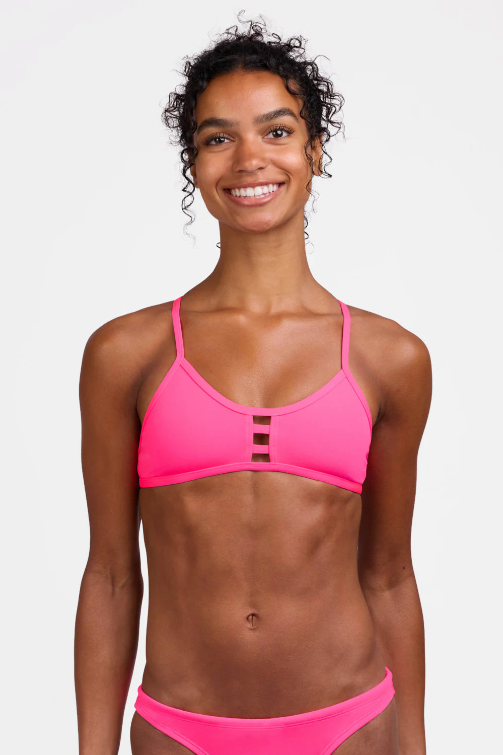 Jolyn Tomcat Bikini Top - Pink Prisim