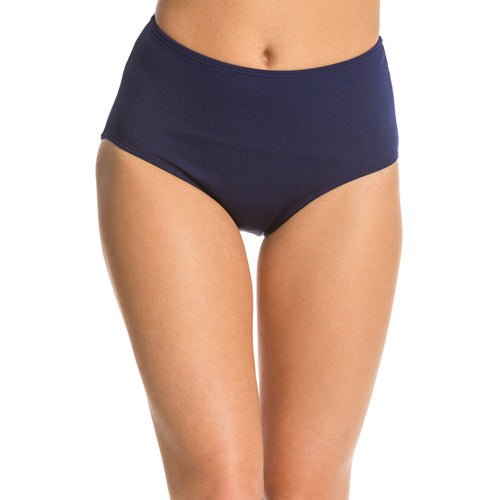 TYR Women's Hi Waist Solid Bikini Bottom