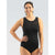 Aquashape Black Power Mesh V-2 Back One Piece swimsuit