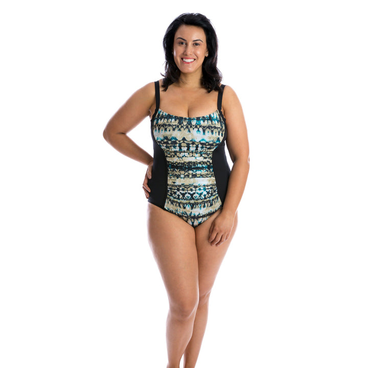 Capriosa Ink &amp; Water Panelled One Piece