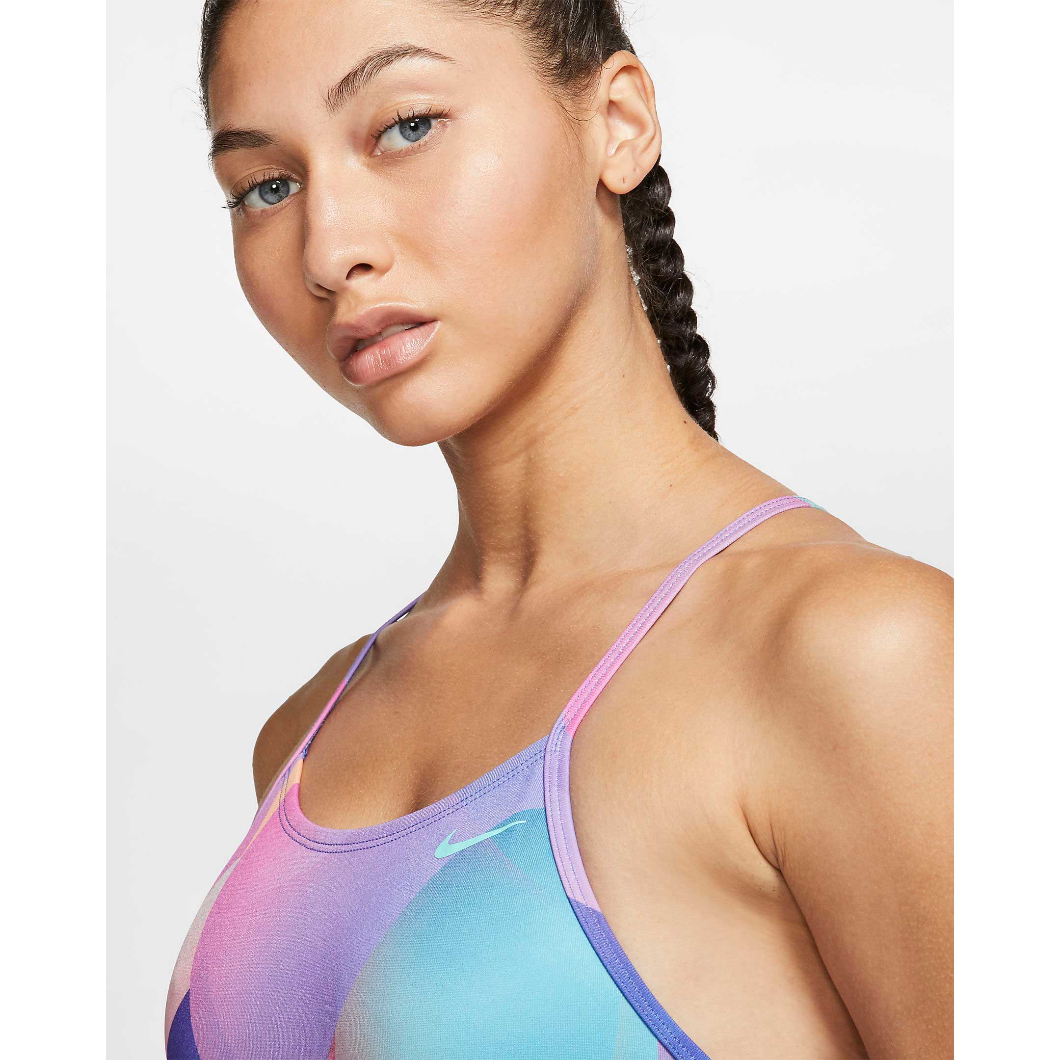 Nike Swim Women's Lace-Up Tie-Back One-Piece Swimsuit.