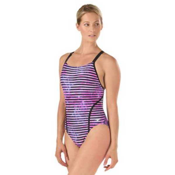 Speedo Women&#39;s Pro LT Racing Stripe Volt Back One Piece Swimsuit