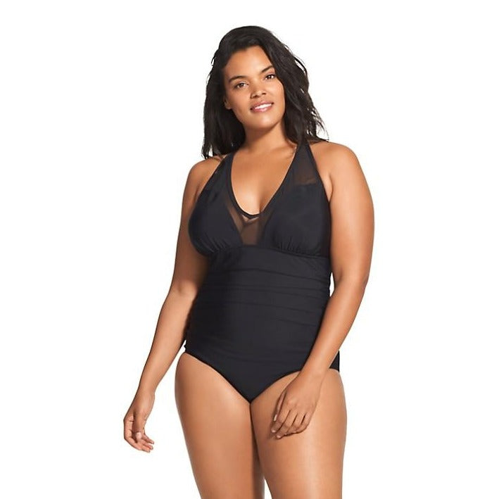 Speedo Mesh V-Neck One Piece - MI Sports