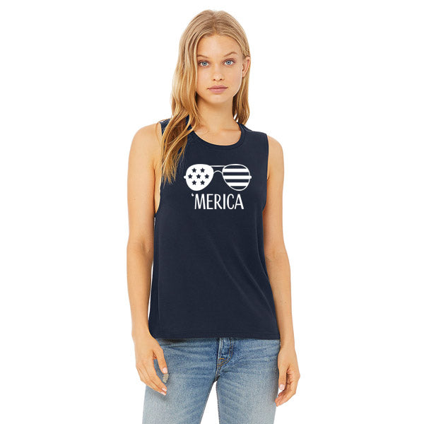 &#39;Merica Ladies Muscle Tank