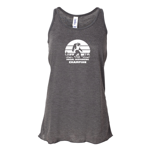 Social Distancing Champion: Female Swimmer Tank Top