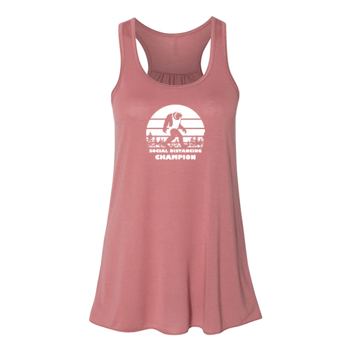 Social Distancing Champion: Female Swimmer Tank Top