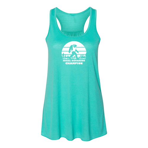 Social Distancing Champion: Female Swimmer Tank Top
