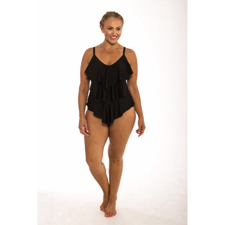 Capriosca Black 3 Tier One Piece