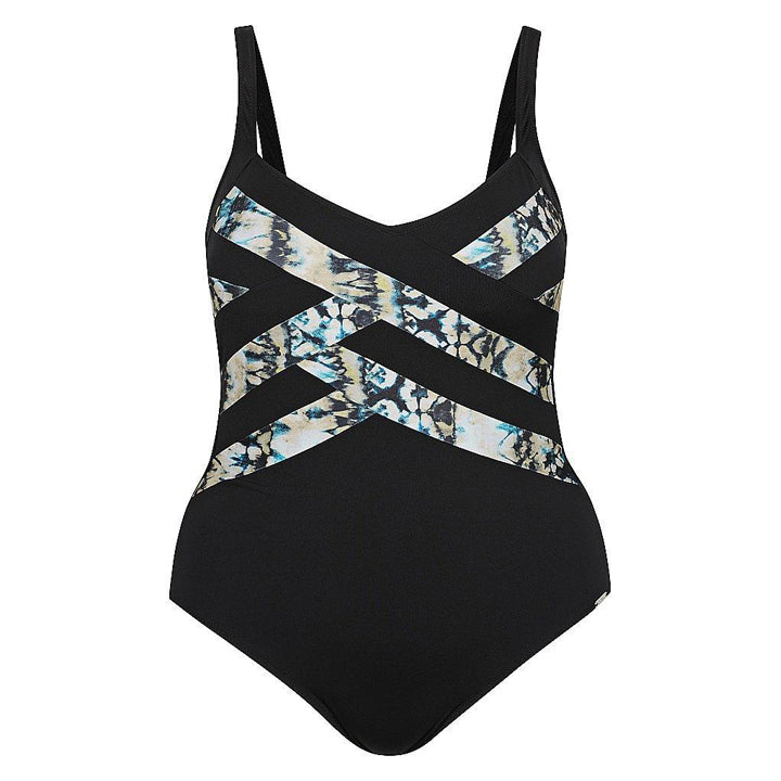 Capriosca Ink &amp; Water Criss Cross One Piece