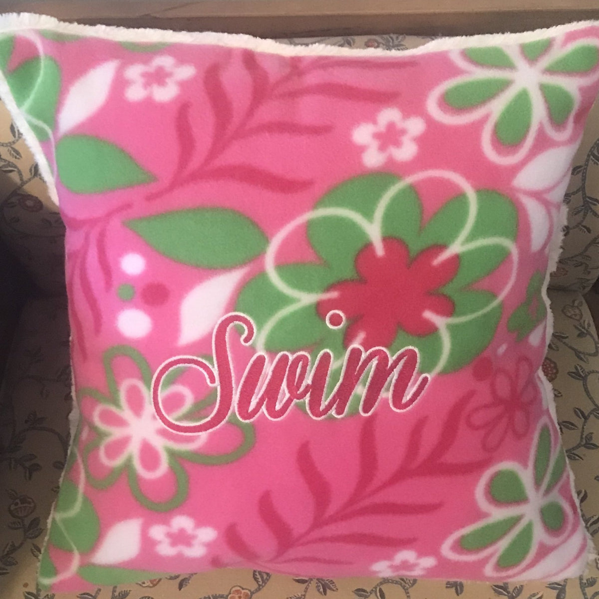 Pink Flower Swim Pillow