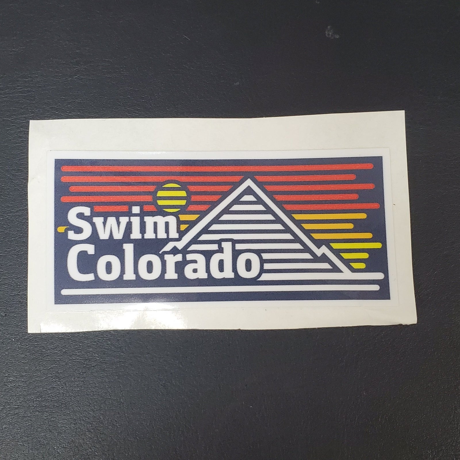 Swim Colorado Mountain Sticker