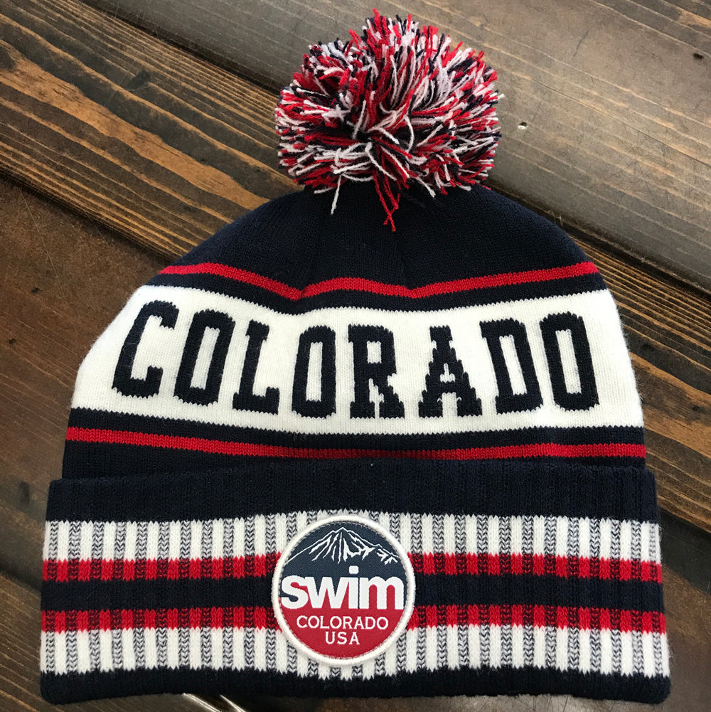 Swim Colorado Pom Pom Beanie