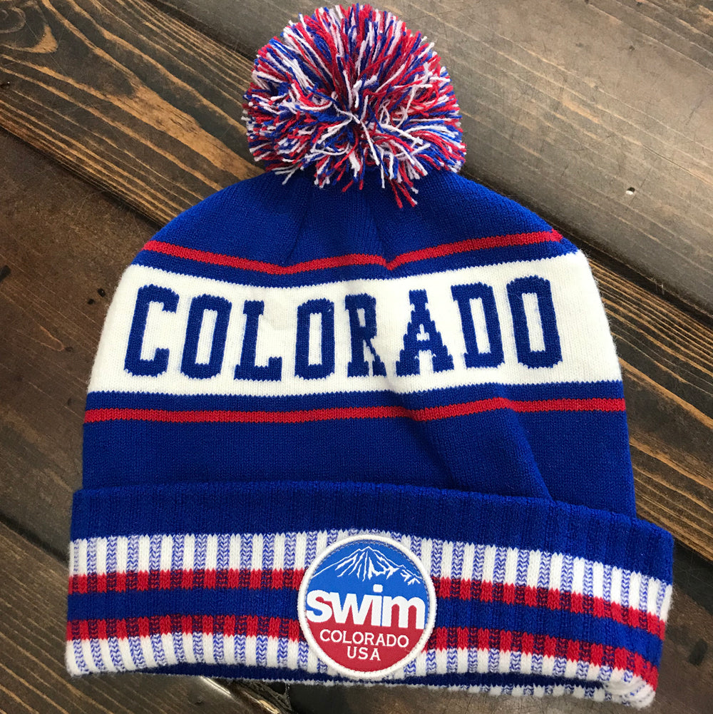 Swim Colorado Pom Pom Beanie