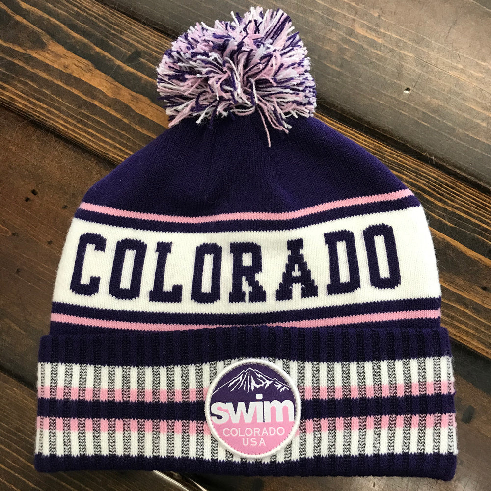 Swim Colorado Pom Pom Beanie