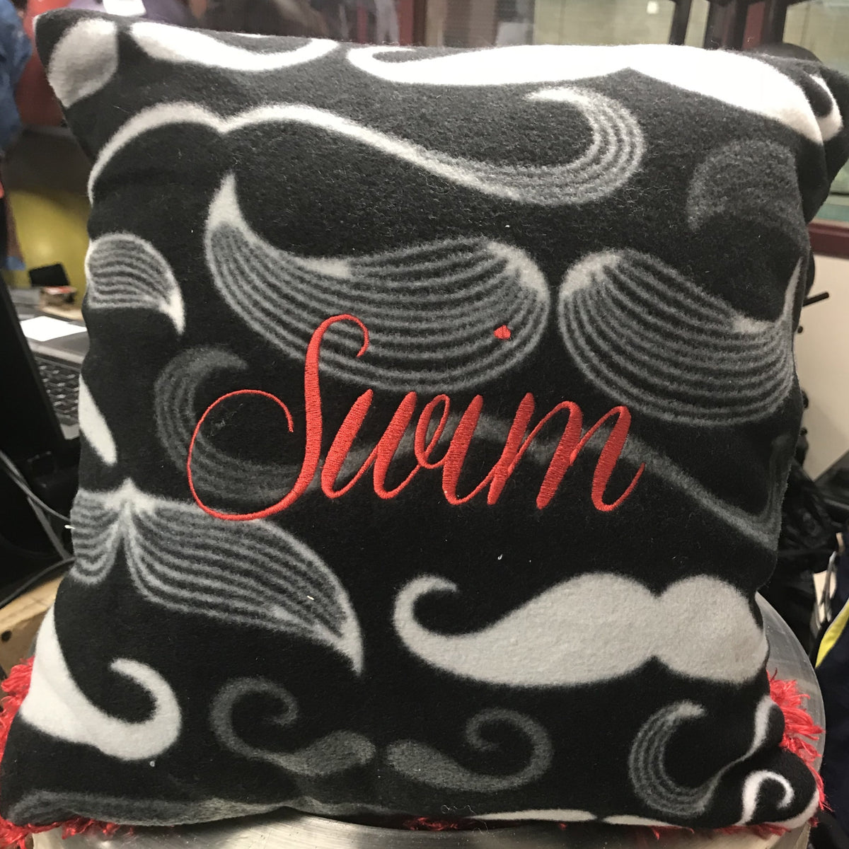 Mustache Swim Pillow