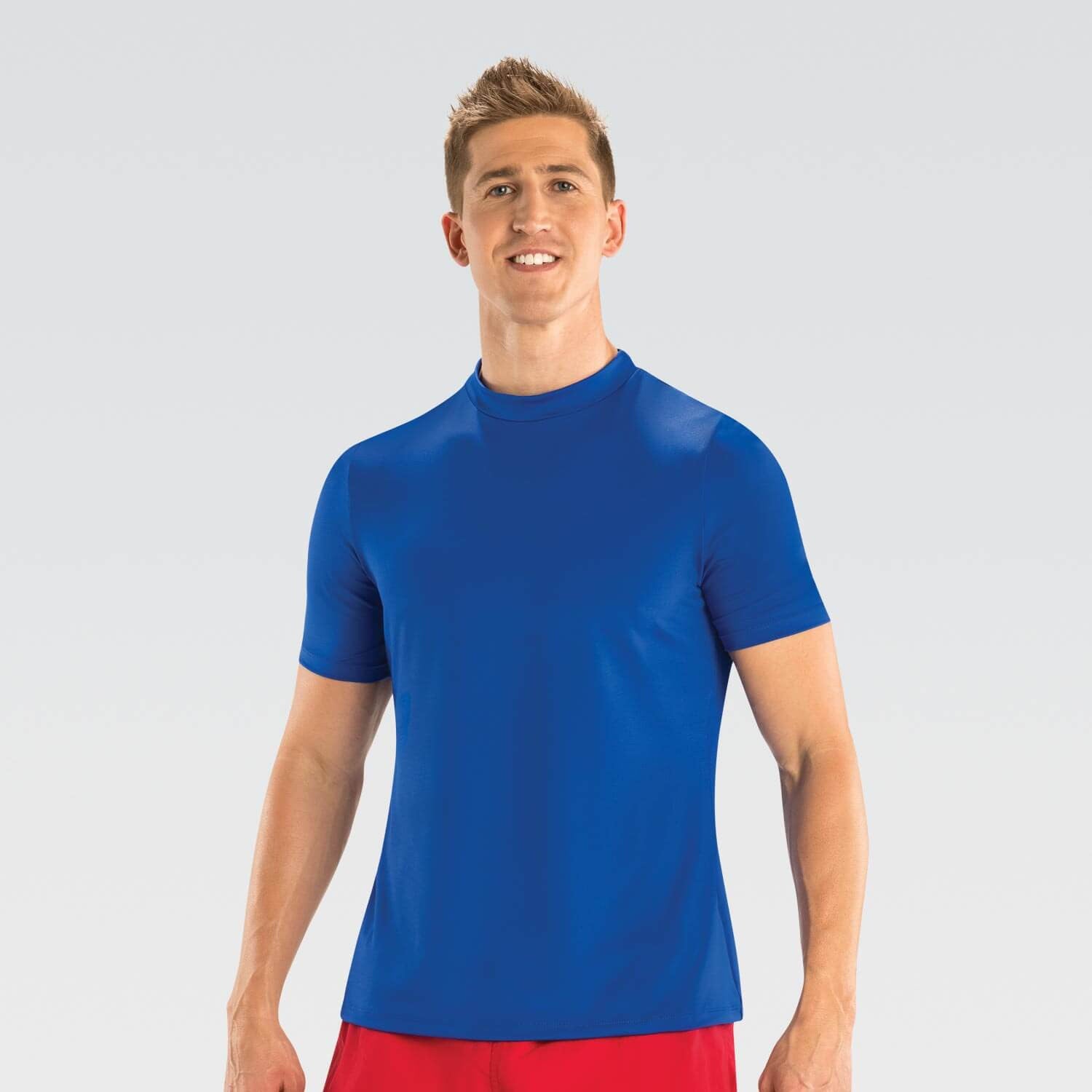 Men's Mock Neck Short Sleeve Rash Guard