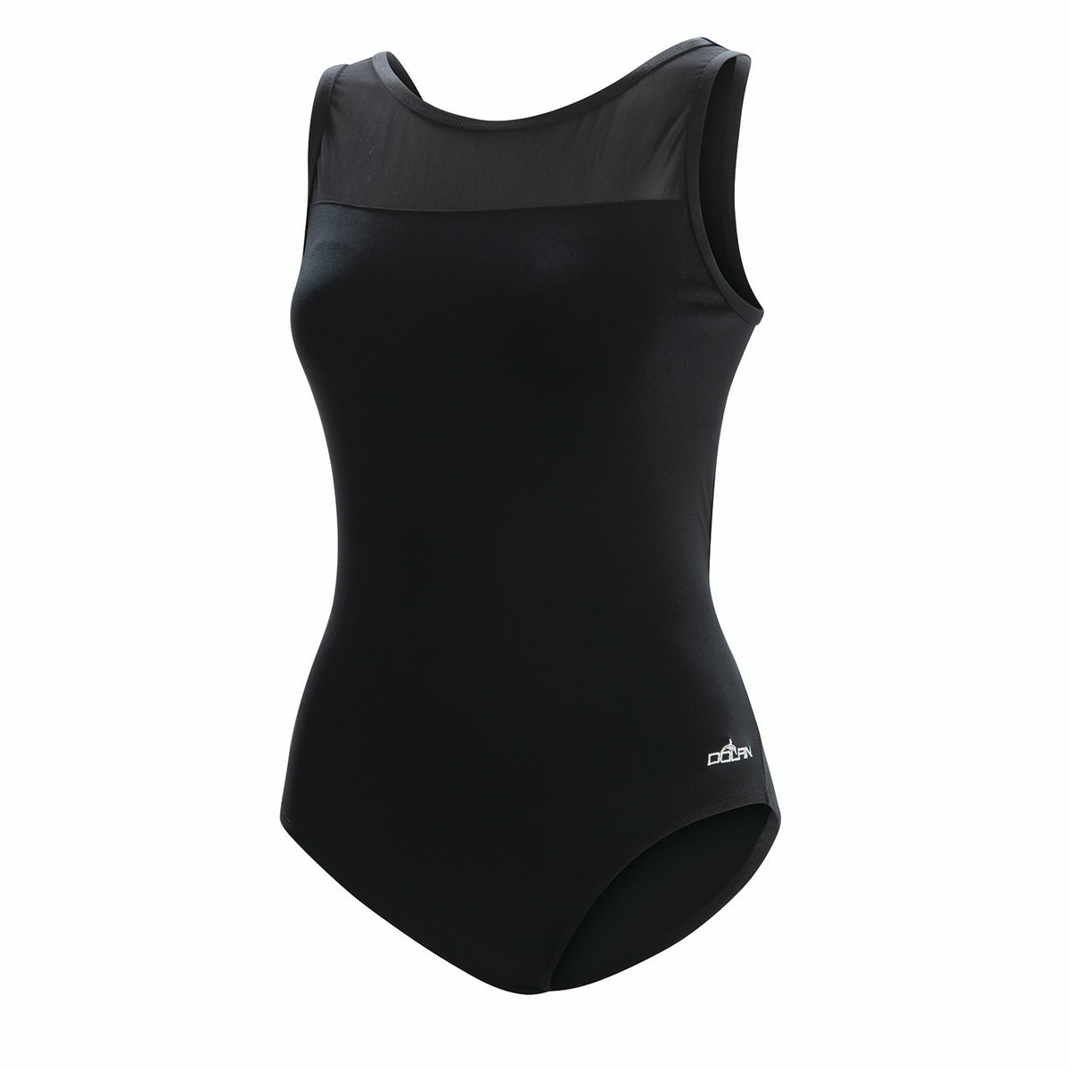 Aquashape Black Power Mesh V-2 Back One Piece swimsuit