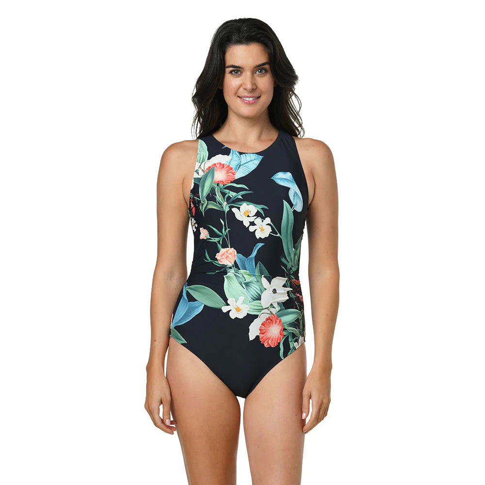 Jantzen high neck one 2025 piece swimsuit