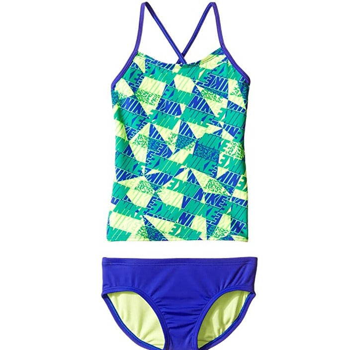 Nike Girls Graphic Crossback Tankini Set - Main Image