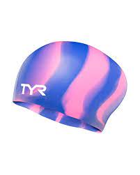 TYR Long Hair Wrinkle Free Colorful Silicone Cap