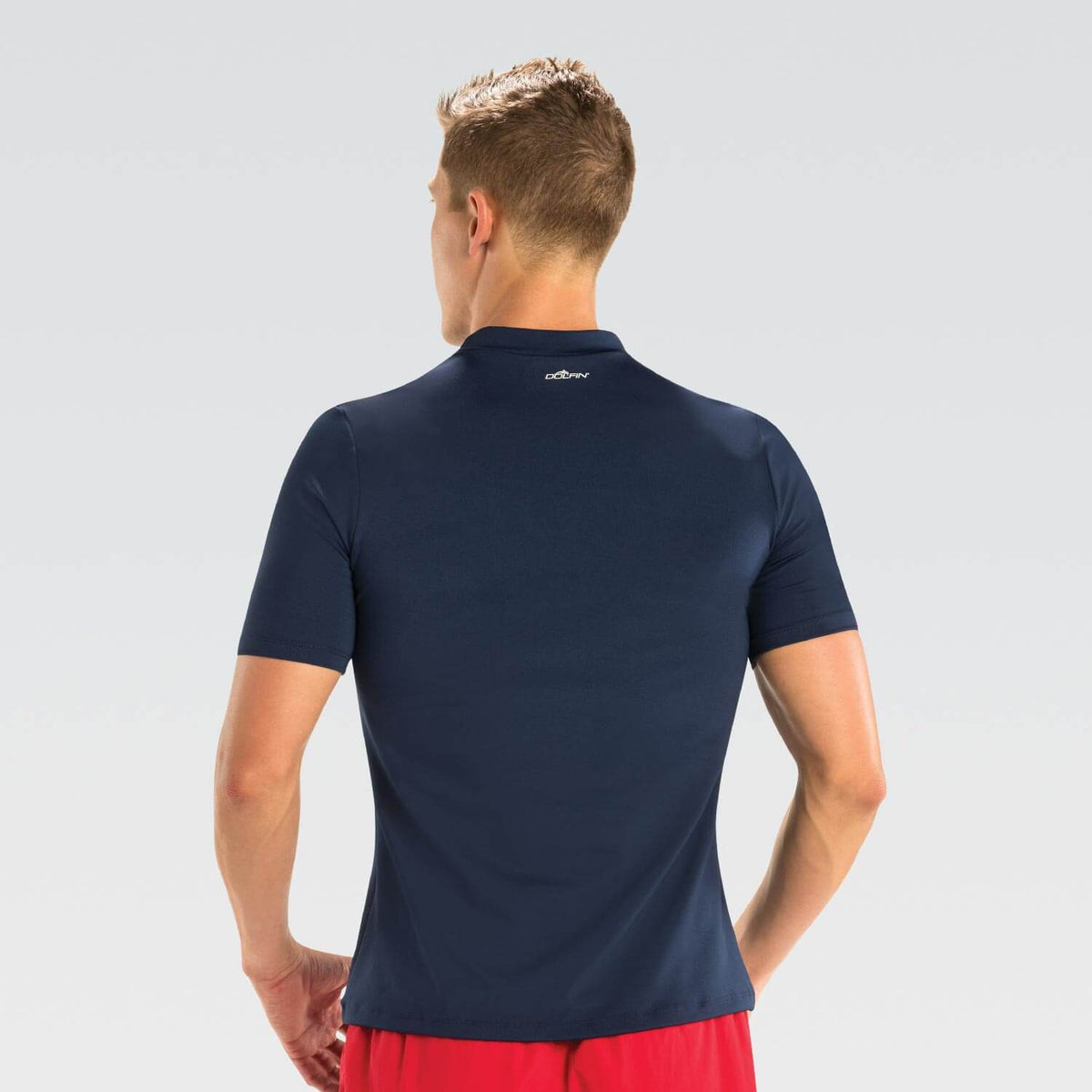 Men&#39;s Mock Neck Short Sleeve Rash Guard