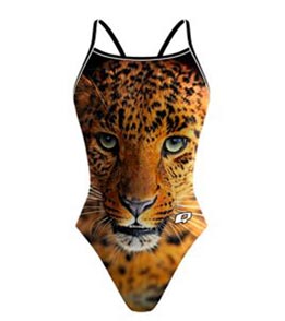 Q Swimwear Cheetah Sunback Tank