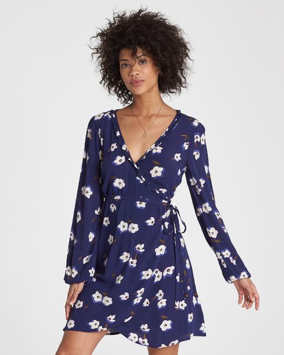 Billabong floral wrap dress sales