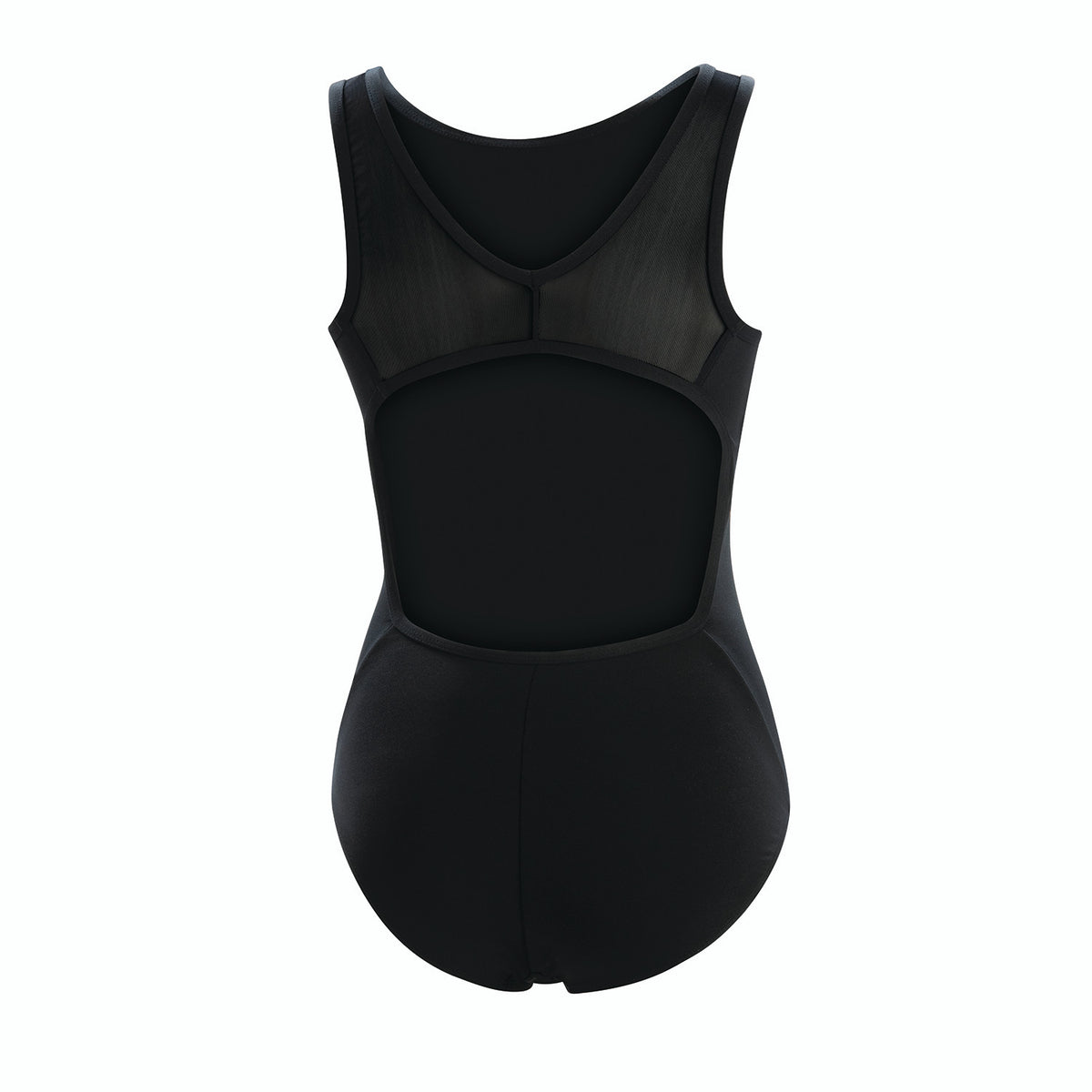 Aquashape Black Power Mesh V-2 Back One Piece swimsuit